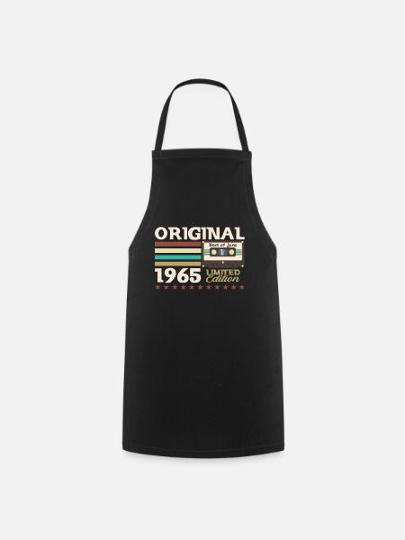 Cassette June 1965 Vintage 1965 Birthday 1965 - Cooking Apron - black