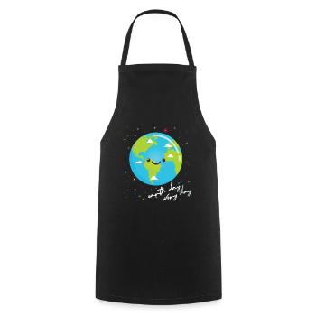 Earth Day Shirt Kids Women Men Happy Earth Day - Cooking Apron - black - Front - AI Model Male 185 dark (185cm)