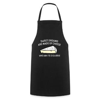 Who Am I To Dis A Brie - Cooking Apron - black - Front - AI Model Male 185 dark (185cm)