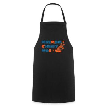 Mermaids Christmas - Cooking Apron - black - Front - AI Model Male 185 dark (185cm)
