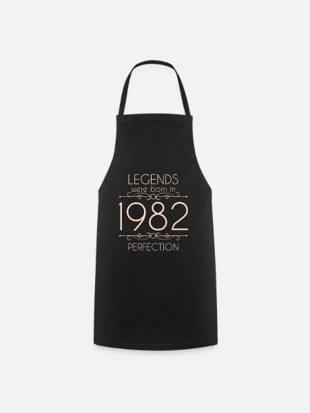 Legends were born in 1982 perfection anniversaire - Tablier de cuisine - noir