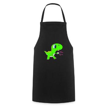 Thé Rex - Tablier de cuisine - noir - Devant - AI Model Male 185 dark (185cm)