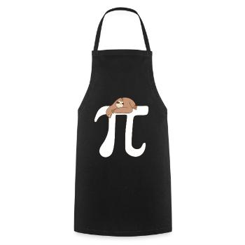 Math Sloth Pi - Cooking Apron - black - Front - AI Model Male 185 dark (185cm)