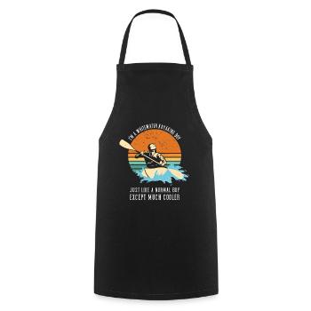 Whitewater Kayaking Boy Like A Normal Boy - Cooking Apron - black - Front - AI Model Male 185 dark (185cm)