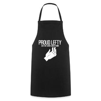 Proud Lefty, Give Me Some Elbow Room 4 - Cooking Apron - black - Front - AI Model Male 185 dark (185cm)