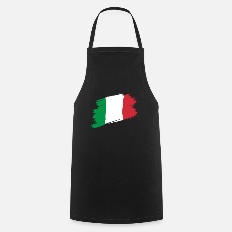 Drapeau Italie - Tablier de cuisine - noir