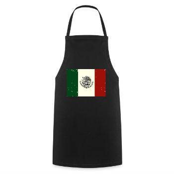 Mexico - Cooking Apron - black - Front - AI Model Male 185 dark (185cm)