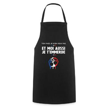 Moi aussi je t'emmerde - Tablier de cuisine - noir - Devant - AI Model Male 185 dark (185cm)