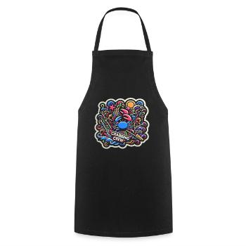 Équipage de pêche au crabe 18 - Tablier de cuisine - noir - Devant - AI Model Male 185 dark (185cm)