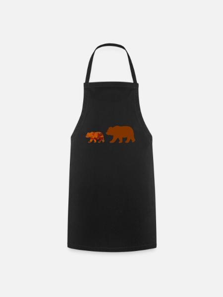 Bear walking - Cooking Apron - black