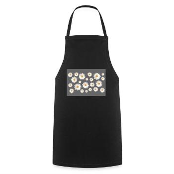 daisies - Cooking Apron - black - Front - AI Model Male 185 dark (185cm)