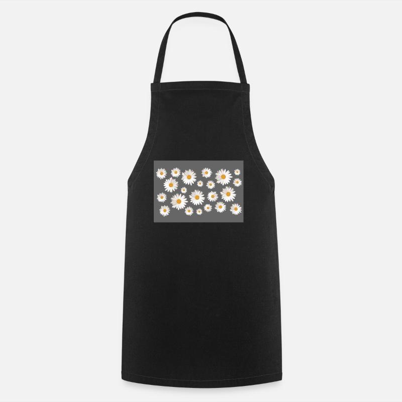 daisies - Cooking Apron - black