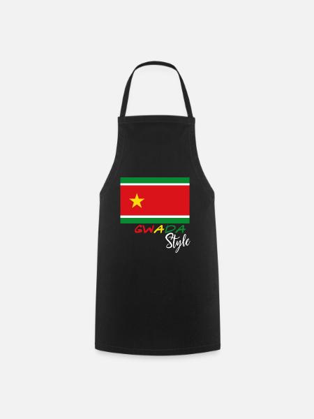Gwada Style Drapeau Guadeloupe - Tablier de cuisine - noir
