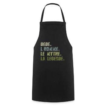 DEDE la légende - Tablier de cuisine - noir - Devant - AI Model Male 185 dark (185cm)