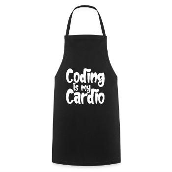 Coding Is My Cardio - Kochschürze - Schwarz - Vorne - AI Model Male 185 dark (185cm)