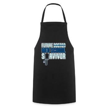 Future Med School Survivor 2 - Cooking Apron - black - Front - AI Model Male 185 dark (185cm)