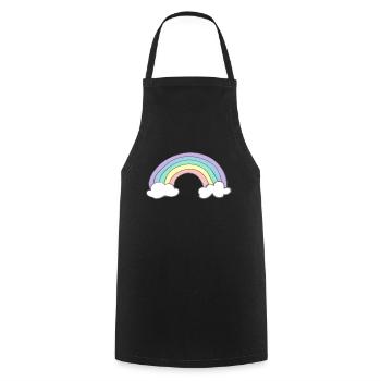Regenbogen - Kochschürze - Schwarz - Vorne - AI Model Male 185 dark (185cm)