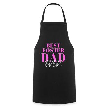 Fête des pères Meilleur père adoptif de tous les temps Papa bonus - Tablier de cuisine - noir - Devant - AI Model Male 185 dark (185cm)