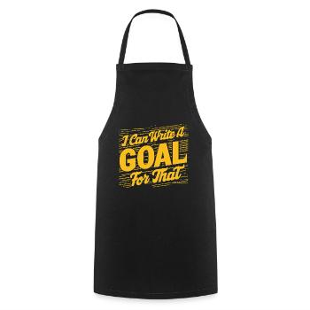 I Can Write A Goal For That 11 - Kochschürze - Schwarz - Vorne - AI Model Male 185 dark (185cm)
