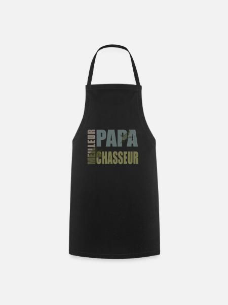 Meilleur Papa Chasseur Cool - Tablier de cuisine - noir