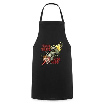 TRUE LIES - Cooking Apron - black - Front - AI Model Male 185 dark (185cm)