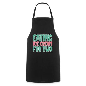 Eating Ice Cream For Two - Cooking Apron - black - Front - AI Model Male 185 dark (185cm)
