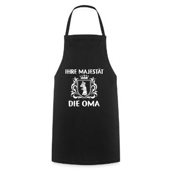 Ihre Majestät die Oma - Kochschürze - Schwarz - Vorne - AI Model Male 185 dark (185cm)