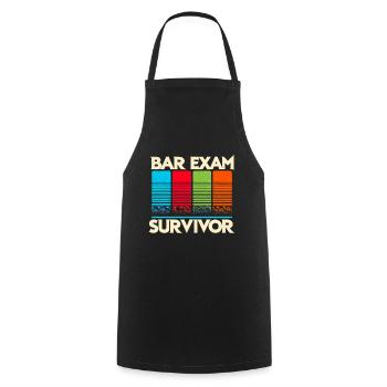 Bar Exam Survivor 8 - Kochschürze - Schwarz - Vorne - AI Model Male 185 dark (185cm)