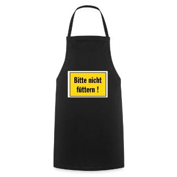 Bitte nicht füttern - AndreSi Design - Kochschürze - Schwarz - Vorne - AI Model Male 185 dark (185cm)