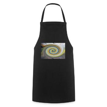 swirl of colors - Cooking Apron - black - Front - AI Model Male 185 dark (185cm)