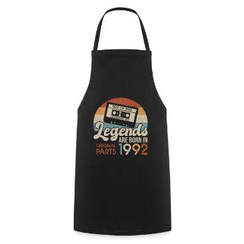 legends 1992 born in 1992 anniversary 30 years - Cooking Apron - black - Front - AI Model Male 185 dark (185cm)