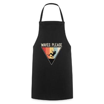 Kite Surfing Surfer Strand Geschenk Waves Please - Kochschürze - Schwarz - Vorne - AI Model Male 185 dark (185cm)