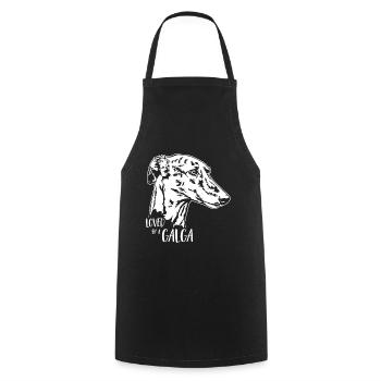Aimé par un chien GALGA Slogan Greyhounds Wilsigns - Tablier de cuisine - noir - Devant - AI Model Male 185 dark (185cm)