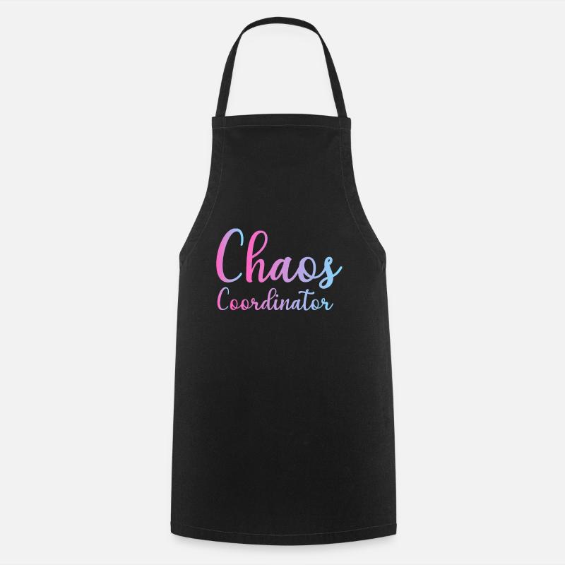 Chaos Coordinator Manager Boss Chef Mama Papa Büro - Kochschürze - Schwarz