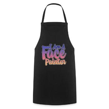 I Am A Face Painter 2 - Cooking Apron - black - Front - AI Model Male 185 dark (185cm)