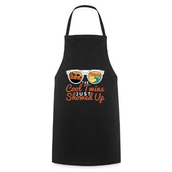The Cool Twins Just Showed Up 34 - Cooking Apron - black - Front - AI Model Male 185 dark (185cm)