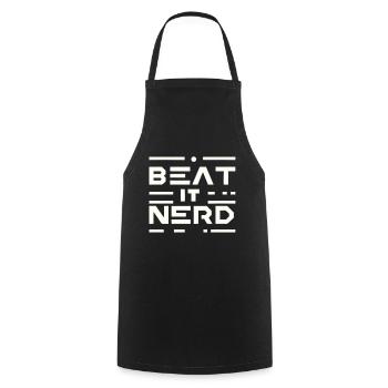 Beat it Nerd 16 - Cooking Apron - black - Front - AI Model Male 185 dark (185cm)
