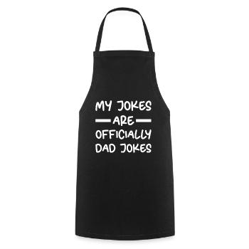 My Jokes Are Officially Dad Jokes 3 - Cooking Apron - black - Front - AI Model Male 185 dark (185cm)