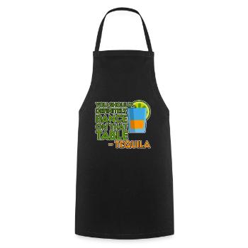 Vous devriez absolument danser sur cette table-Tequila4 - Tablier de cuisine - noir - Devant - AI Model Male 185 dark (185cm)