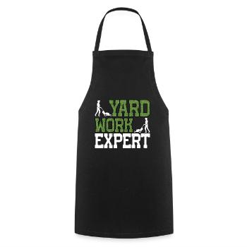 Yard Work Expert 22 - Cooking Apron - black - Front - AI Model Male 185 dark (185cm)