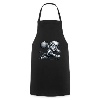 Mignon joueur de basket-ball Lion - Tablier de cuisine - noir - Devant - AI Model Male 185 dark (185cm)