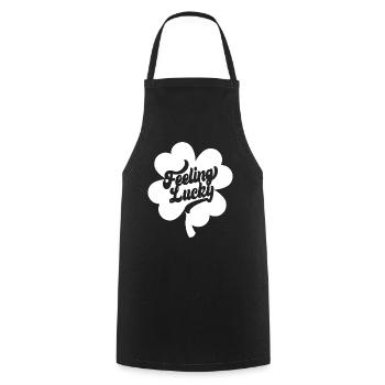 St. Patrick’s Day Gift Shamrock Men, Women, Kids - Cooking Apron - black - Front - AI Model Male 185 dark (185cm)