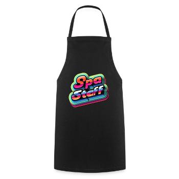 Spa Staff 8 - Cooking Apron - black - Front - AI Model Male 185 dark (185cm)