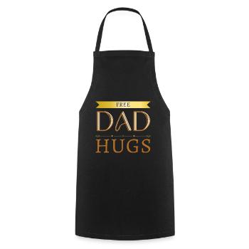 Free Dad Hugs - Cooking Apron - black - Front - AI Model Male 185 dark (185cm)