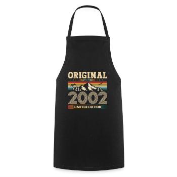 21st Birthday Original November Vintage 2002 - Cooking Apron - black - Front - AI Model Male 185 dark (185cm)