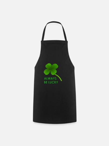 always be lucky - Kochschürze - Schwarz