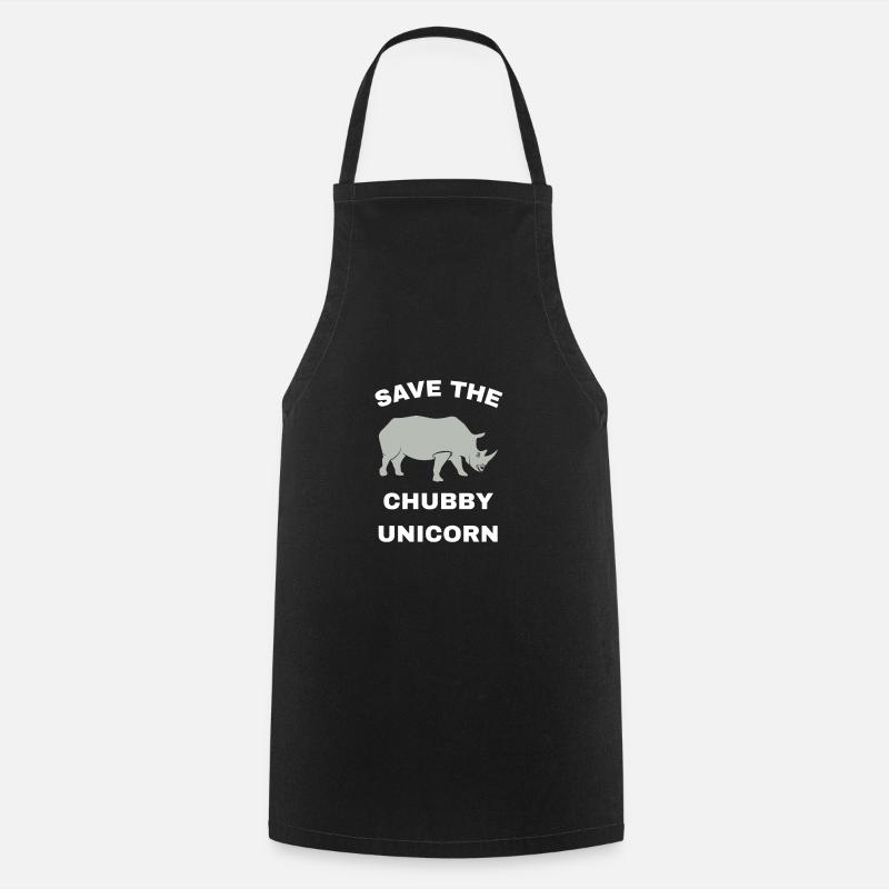 Save The Chubby Unicorn - Cooking Apron - black