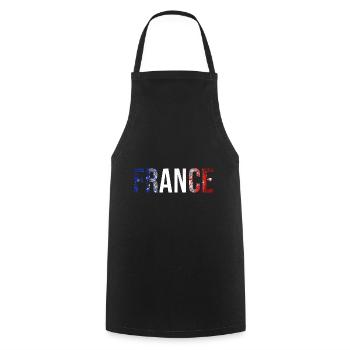 France europe flag blue white red flags - Cooking Apron - black - Front - AI Model Male 185 dark (185cm)