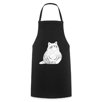 Chat chat chat - Tablier de cuisine - noir - Devant - AI Model Male 185 dark (185cm)