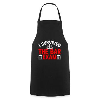 I Survived The Bar Exam 4 - Cooking Apron - black - Front - AI Model Male 185 dark (185cm)